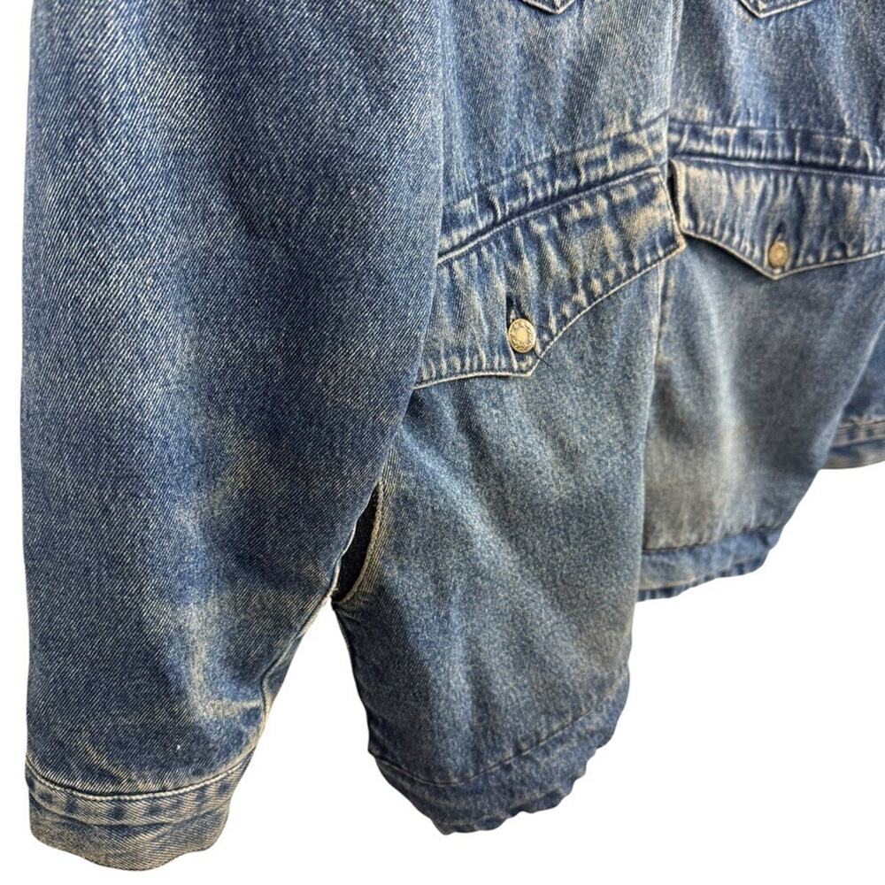 Blue Denim Jacket with Tan Collar - Picture 2 of 16